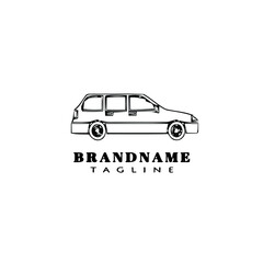 Fototapeta premium car logo cartoon icon template black isolated vector illustration