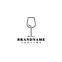 glasses logo cartoon cute black icon isolated vector illustration