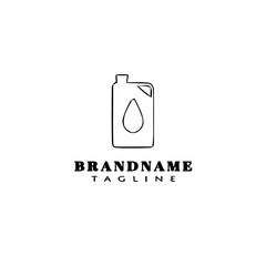 can logo cartoon icon design template black isolated vector illustration