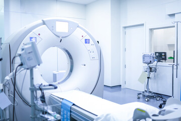 CT (Computed tomography) scanner in hospital laboratory. CT scan an advance technology for medical diagnosis
