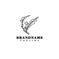 Fototapeta premium plants with leaves logo icon design template illustration