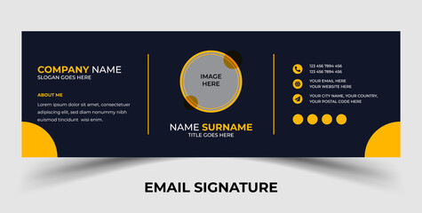 Obraz premium Professional Email Signature Design and Personal Social Media Cover Template Ideas for a Polished Online Presence