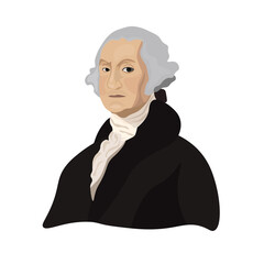 Vector graphic portrait of George Washington, the first elected President of the United States