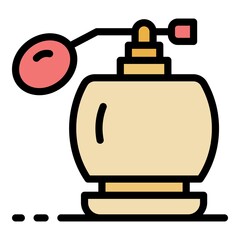 Obraz premium Retro perfume bottle icon. Outline retro perfume bottle vector icon color flat isolated