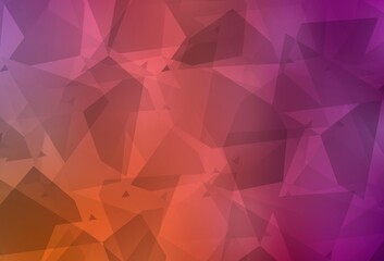 Light Pink, Yellow vector pattern with random polygonals.