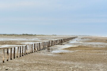 road to nowhere, photo as a background , in saint maries de la mer sea village Camargue, france