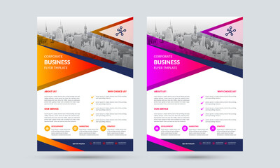 Corporate Business Flyer Template Design Creative Modern Trendy Concept Idea