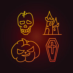 Sketch icon with halloween line vector icons on white background. Business icon. Autumn pumpkin. Outline cartoon. Happy halloween. Vector logo.