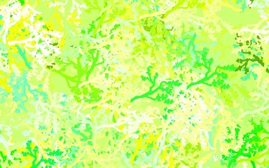 Fototapeta na wymiar Light Green, Yellow vector doodle backdrop with leaves, branches.