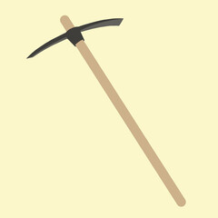 A pickaxe for breaking rocks