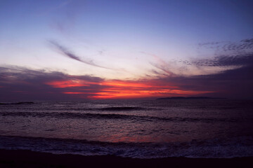 海越しの夕焼け