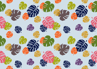 Flower and leave ,full color of natur, leave patterns, design