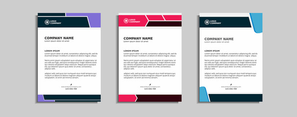 modern corporate letterhead template design
