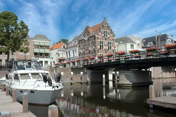 Foto op Plexiglas anti-reflex Peterbrug in Gorinchem, (Gorkum), Zuid-Holland Province, The Netherlands © Holland-PhotostockNL