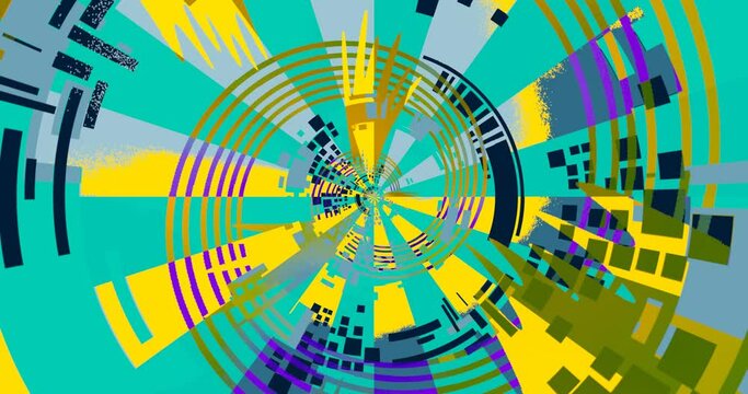 Looped 4k animation. Abstract colorful chill background. Ideal creative modern wallpaper for design and music .