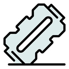 Depression blade icon. Outline depression blade vector icon color flat isolated
