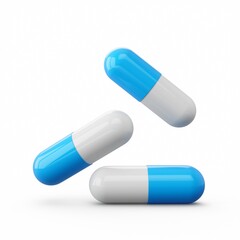 3D rendering Capsule pills isolated on white background