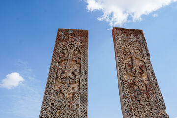 Khachkar cross stones at Aprank Monastery (Saint David's Monastery) Ruins, Erzincan Province, Turkey