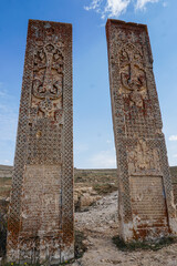 Khachkar cross stones at Aprank Monastery (Saint David's Monastery) Ruins, Erzincan Province, Turkey