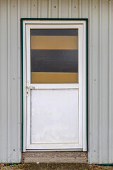 Obraz na płótnie Canvas White Door Shed