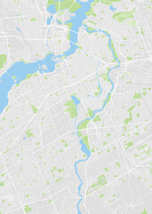 City map Ottawa, color detailed plan, vector illustration