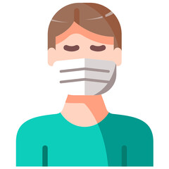 avoid crowds flat icon