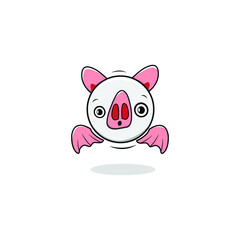 Fototapeta premium illustration of cute bat vector design