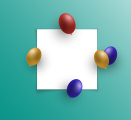 A sheet of paper for congratulations, invitations, cards. Vector