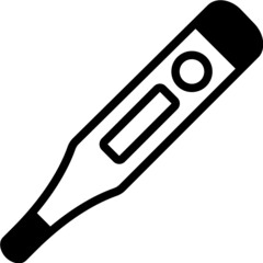 Thermometer  solid line icon