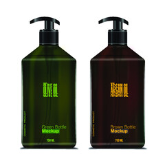 oil hand wash bottle vector mockup