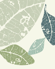 background with leaves abstract art