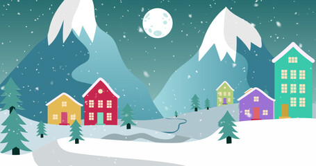 Christmas winter scene image 