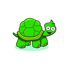 illustration of cute turtle vector design