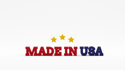 Made in USA text on clean white background 