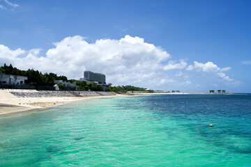 Beautiful beach and ocean in Okinawa. 