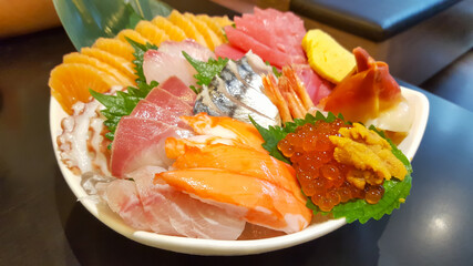 sashimi set, japanese food