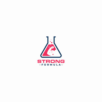 strong formula logo flat illustration