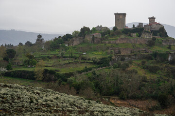 Fototapeta na wymiar Monterrei castle, Monterrei, Ourense province, Galicia, Spain