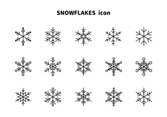 雪の結晶　太線　セット