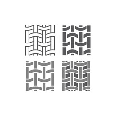 Textile fabric black vector icon. Simple glyph symbol.