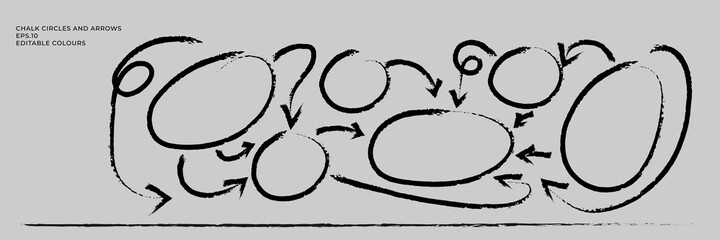 chalkboard Mind map graphic elements 