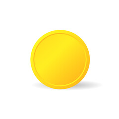 Blank Golden Coin icon. Clipart image isolated on white background