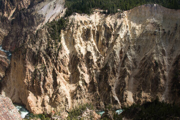 Yellowstone River and Grand Canyon, Yellowstone National Park, Wyoming, USA