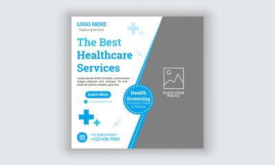 Medical and Health Social Media Post or Social Media Banner Template