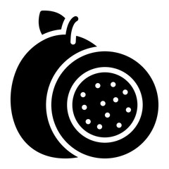 passion fruit glyph icon