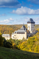  gothic royal castle Karlstejn near Prague, Central Bohemia, Czech republic