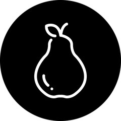 pear glyph icon