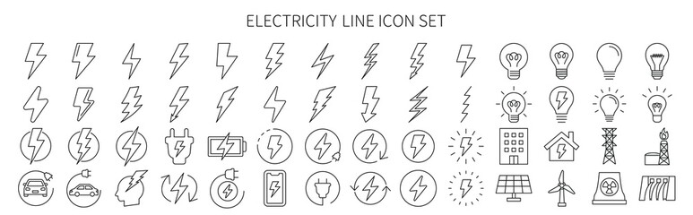Power related icon set