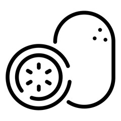 kiwi line icon
