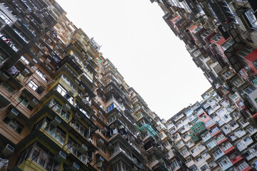 The balcony of high-rise building